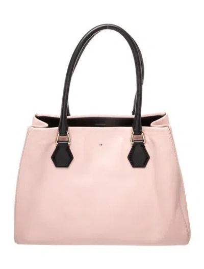 Pre-owned Kate Spade Leather Top Handle Bag In Neutral