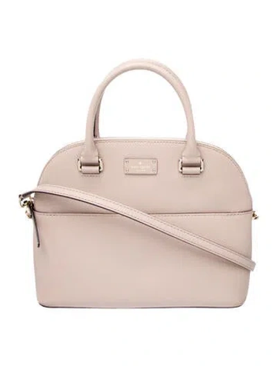 Pre-owned Kate Spade Leather Top Handle Bag In Neutral
