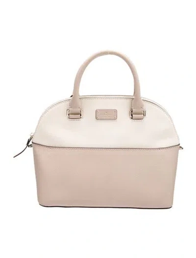 Pre-owned Kate Spade Leather Top Handle Bag In Neutral