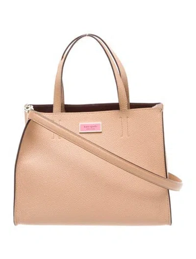Pre-owned Kate Spade Leather Top Handle Bag In Neutral