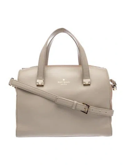 Pre-owned Kate Spade Leather Top Handle Bag In Neutral