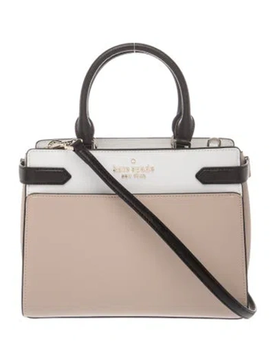 Pre-owned Kate Spade Leather Top Handle Bag In Neutral