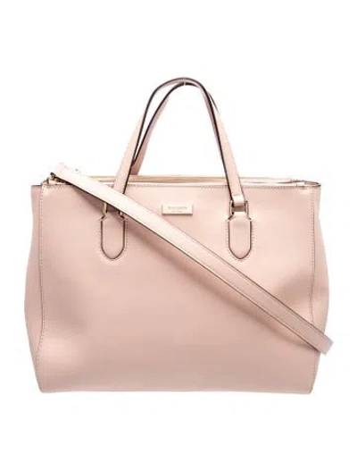 Pre-owned Kate Spade Leather Top Handle Bag In Neutral