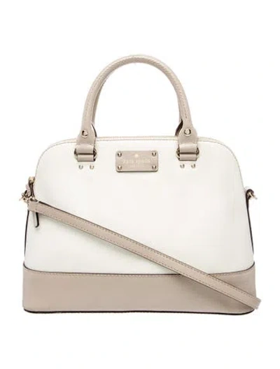 Pre-owned Kate Spade Leather Top Handle Bag In Neutral