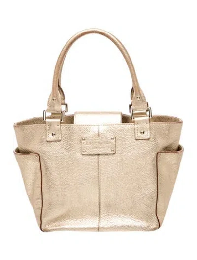 Pre-owned Kate Spade Leather Top Handle Bag In Neutral