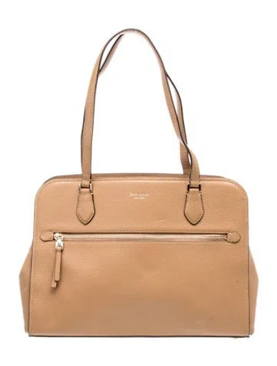 Pre-owned Kate Spade Leather Top Handle Bag In Neutral