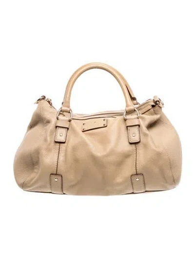 Pre-owned Kate Spade Leather Top Handle Bag In Neutral