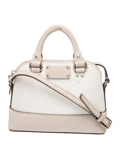 Pre-owned Kate Spade Leather Top Handle Bag In Neutral