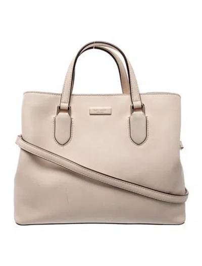 Pre-owned Kate Spade Leather Top Handle Bag In Neutral