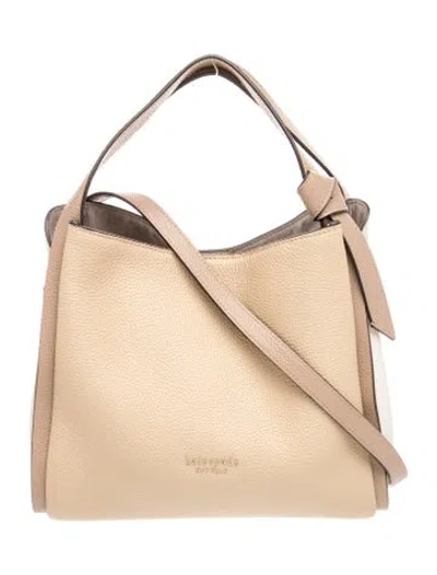 Pre-owned Kate Spade Leather Top Handle Bag In Neutral
