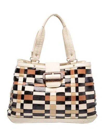 Pre-owned Kate Spade Leather Top Handle Bag In Neutral