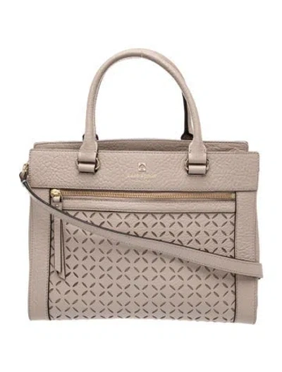 Pre-owned Kate Spade Leather Top Handle Bag In Neutral