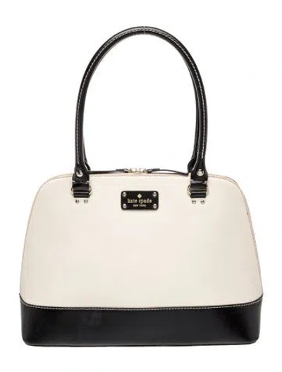 Pre-owned Kate Spade Leather Top Handle Bag In Neutral