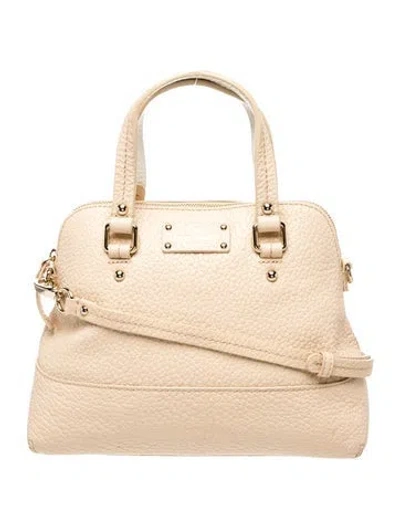 Pre-owned Kate Spade Leather Top Handle Bag In Neutral