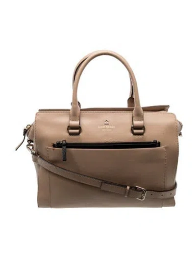 Pre-owned Kate Spade Leather Top Handle Bag In Neutral