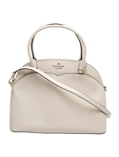 Pre-owned Kate Spade Leather Top Handle Bag In Neutral