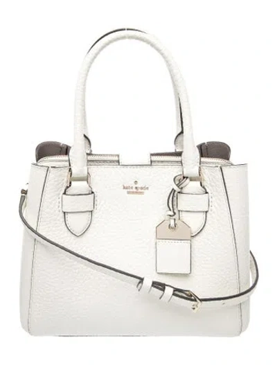 Pre-owned Kate Spade Leather Top Handle Bag In Neutral