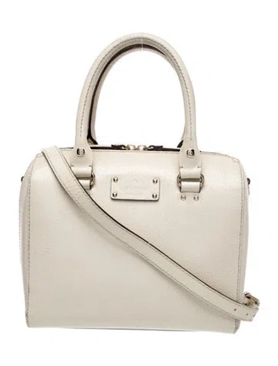 Pre-owned Kate Spade Leather Top Handle Bag In Neutral