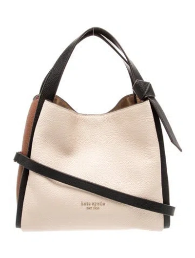 Pre-owned Kate Spade Leather Top Handle Bag In Neutrals