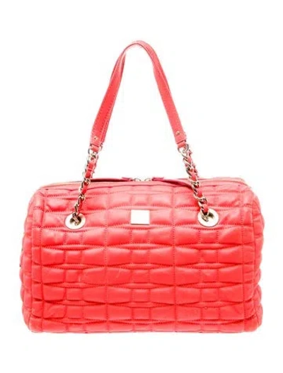 Pre-owned Kate Spade Leather Top Handle Bag In Orange
