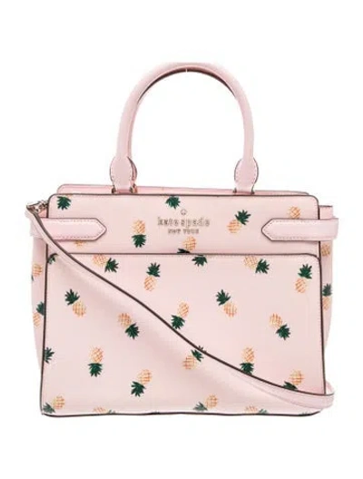 Pre-owned Kate Spade Leather Top Handle Bag In Pink