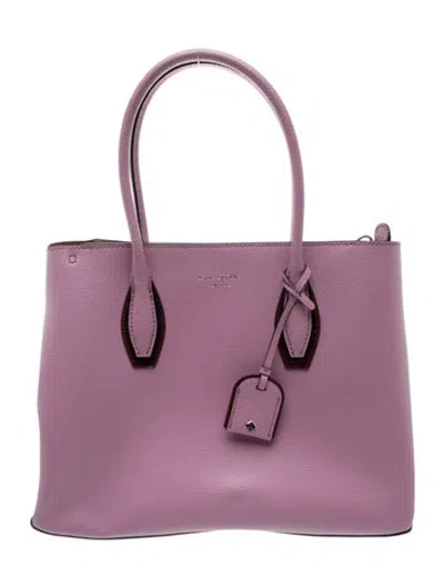 Pre-owned Kate Spade Leather Top Handle Bag In Purple
