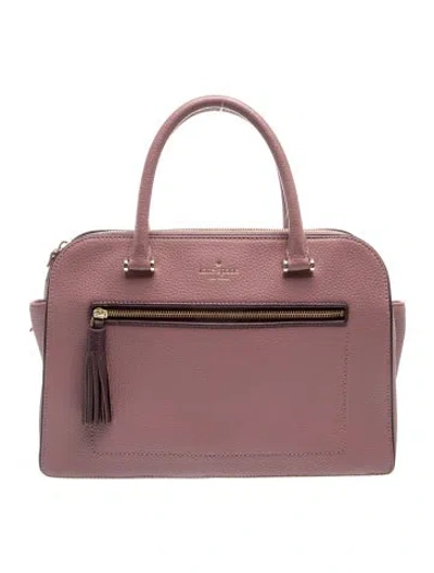 Pre-owned Kate Spade Leather Top Handle Bag In Purple
