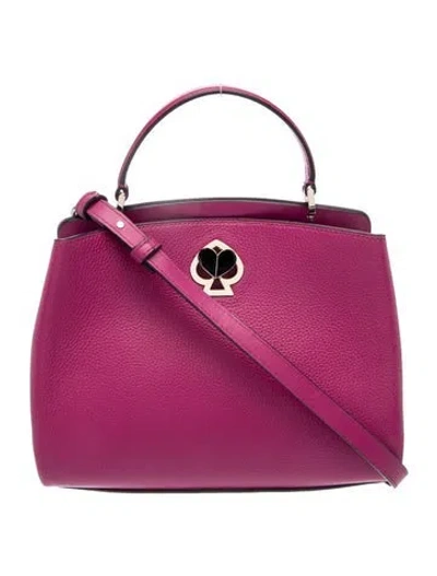 Pre-owned Kate Spade Leather Top Handle Bag In Purple
