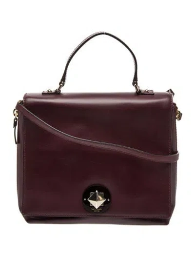 Pre-owned Kate Spade Leather Top Handle Bag In Purple