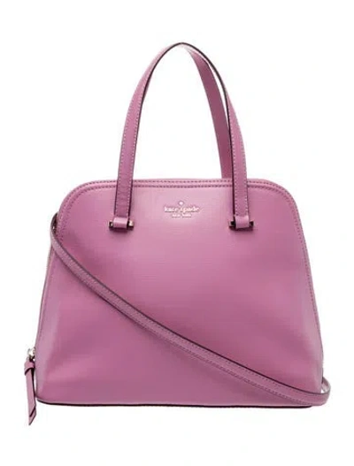Pre-owned Kate Spade Leather Top Handle Bag In Purple