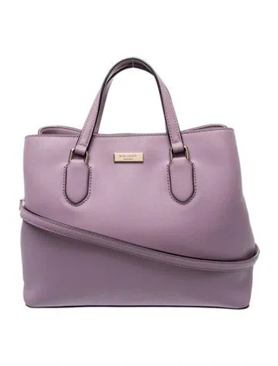 Pre-owned Kate Spade Leather Top Handle Bag In Purple
