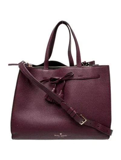 Pre-owned Kate Spade Leather Top Handle Bag In Purple