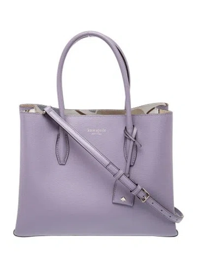 Pre-owned Kate Spade Leather Top Handle Bag In Purple