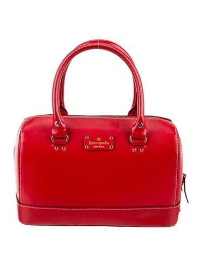 Pre-owned Kate Spade Leather Top Handle Bag In Red