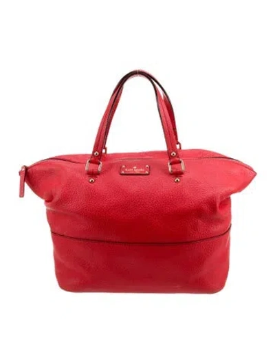 Pre-owned Kate Spade Leather Top Handle Bag In Red
