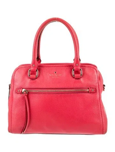 Pre-owned Kate Spade Leather Top Handle Bag In Red