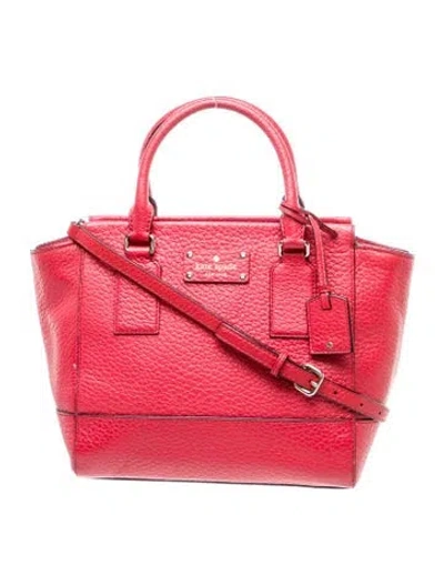 Pre-owned Kate Spade Leather Top Handle Bag In Red