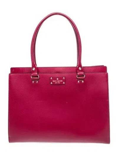 Pre-owned Kate Spade Leather Top Handle Bag In Red