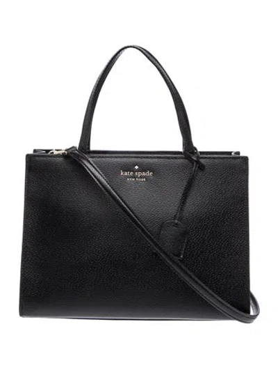 Pre-owned Kate Spade Leather Top Handle Bag W/ Tags In Black