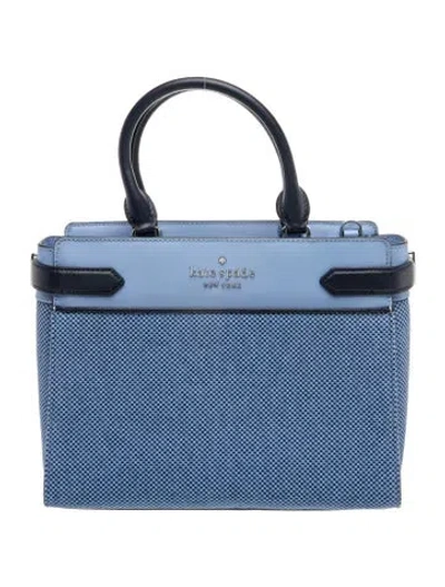 Pre-owned Kate Spade Leather Top Handle Bag W/ Tags In Blue