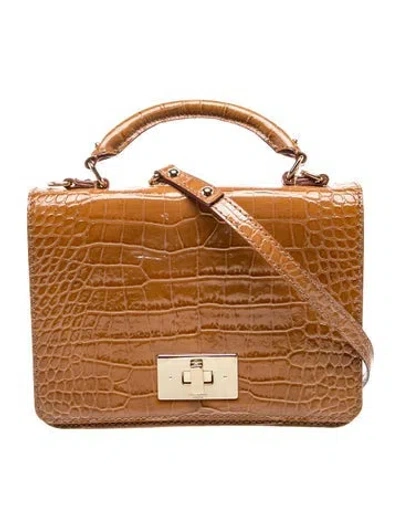 Pre-owned Kate Spade Leather Top Handle Bag W/ Tags In Brown
