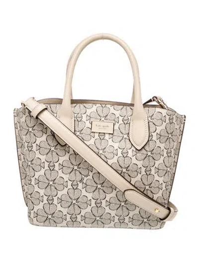 Pre-owned Kate Spade Leather Top Handle Bag W/ Tags In Neutral