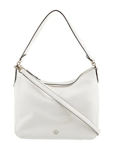Pre-owned Kate Spade Leather Top Handle Bag In White