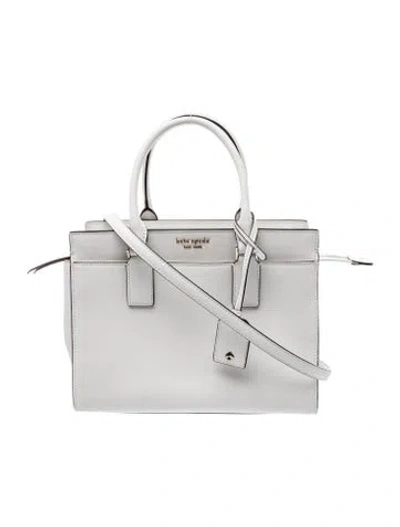 Pre-owned Kate Spade Leather Top Handle Bag In White
