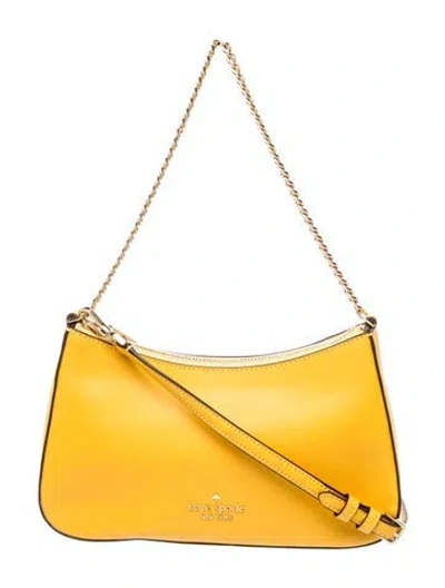 Pre-owned Kate Spade Leather Top Handle Bag In Yellow