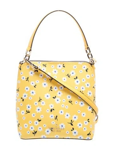 Pre-owned Kate Spade Leather Top Handle Bag In Yellow