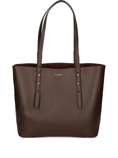 Kate Spade Leather Tote Bag In Brown