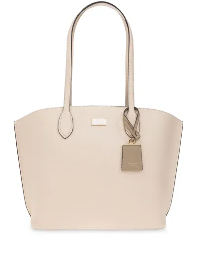 Kate Spade Leather Tote Bag In Nude