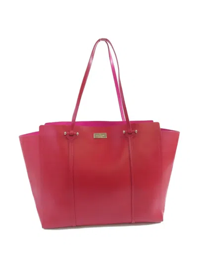 Pre-owned Kate Spade Leather Tote Bag In Red