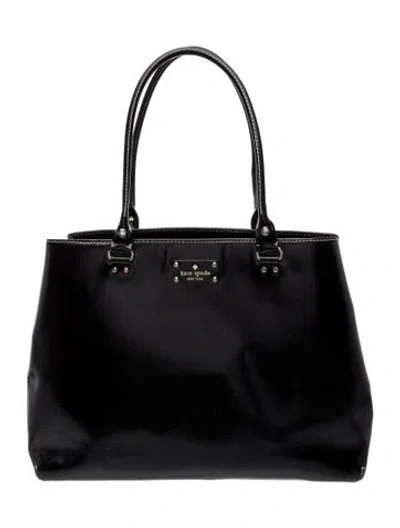 Pre-owned Kate Spade Leather Tote In Black